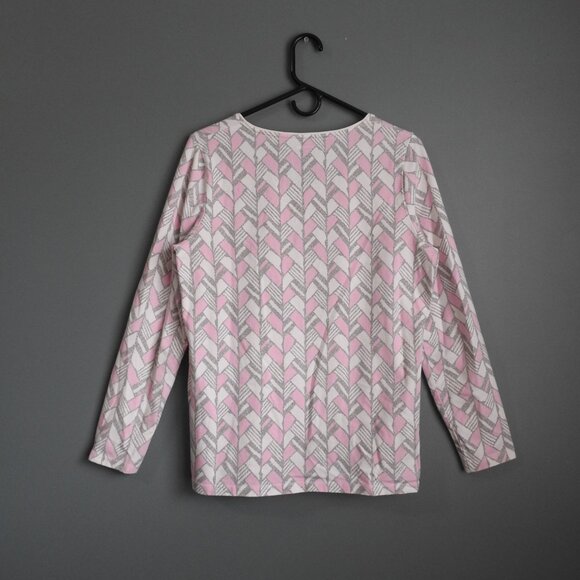 Kim Rogers Women's Super Soft Long Sleeve Printed Crew Neck Top Size Large - Picture 5 of 6